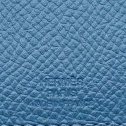 Pre Owned Hermes Bleu Agate Epsom Leather Tarmac Passport Holder