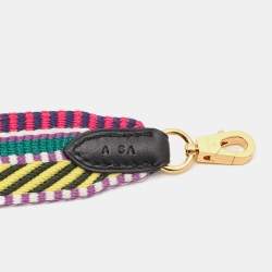 Hermès Multicolore/Noir Canvas and Swift Leather Sangle Cavale Bag Strap