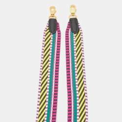 Hermès Multicolore/Noir Canvas and Swift Leather Sangle Cavale Bag Strap