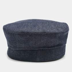 Hermès Blue Denim Cabourg Cliquetis Newsboy Cap Size 57
