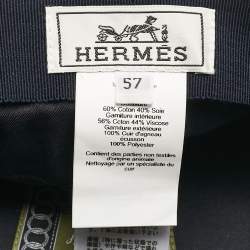 Hermès Blue Denim Cabourg Cliquetis Newsboy Cap Size 57