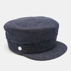 Hermès Blue Denim Cabourg Cliquetis Newsboy Cap Size 57