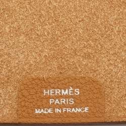 Pre Owned Hermes Sand Clemence Leather Ulysse MM Notebook Cover