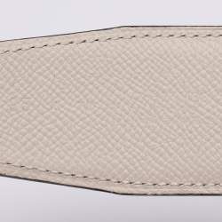 مملوكة مسبقًا Hermes Bordeaux/Off White Epsom Leather Reversible Constance Belt 95 cm