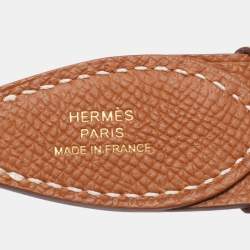 Pre Owned Hermès Gold/Sésame Epsome Leather Tressage Bag Strap