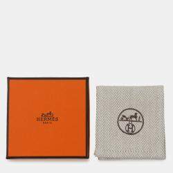 Pre Owned Hermes Chaine D'Ancre Poussiere Epsom Metal Brooch 