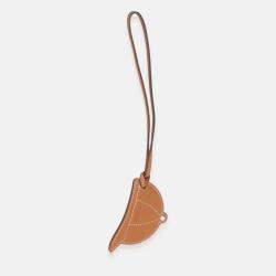Pre Owned Hermes Naturel Sable Rose D'ete Abricot Swift Paddock Bombe Bag Charm