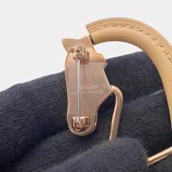 Pre Owned Hermes Cheval Brooch Natural Sable Leather