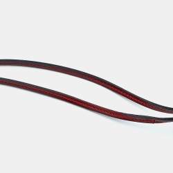 Pre Owned Hermès  Heart Leather Silver Tone Necklace