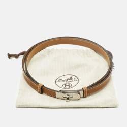 Pre Owned Hermes Kelly Belt Gold Epsom Leather