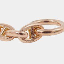 Pre Owned Hermes Chaine D'Ancre Bracelet 22 Frames Size Tpm 18K Pink Gold