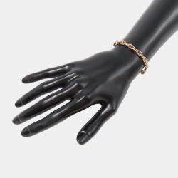Pre Owned Hermes Chaine D'Ancre Bracelet 22 Frames Size Tpm 18K Pink Gold
