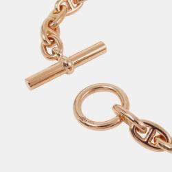 مملوكة مسبقًا Hermes Chaine D'Ancre Bracelet 24 Frames Size Tpm 18K Pink Gold