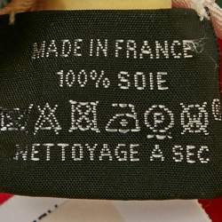 مملوكة مسبقًا Hermès Rouge/Vert Grand Manege Detail Silk Scarf