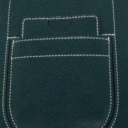 Pre Owned Hermes In-the-Loop Phone to Go GM Case Vert Cypress Chevre Mysore Leather