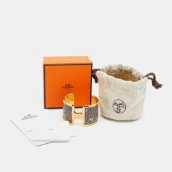 مملوكة مسبقًا Hermès  Olympe Lizard Leather Gold Plated Bracelet