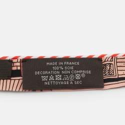 مملوكة مسبقًا Hermès Blush Orange Hermes-Paris Station Silk Candy Doll Twilly 