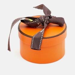 مملوكة مسبقًا Hermès Blush Orange Hermes-Paris Station Silk Candy Doll Twilly 