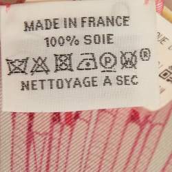 Pre Owned وشاح هيرمس حرير زهري فانتازي بوتانيك 45