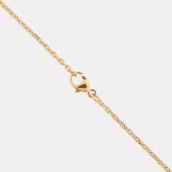 Pre Owned قلادة هيرمس بوب أش روكابار مالابار فيرت/روزي مطلي ذهب.