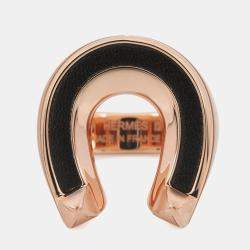 Pre Owned Hermes Ring "Joquette" Size Gm/53 Black Metal