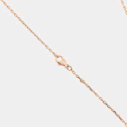 مملوكة مسبقًا قلادة هيرمس بوب آش بحجم صغير وردي دراجي مطلي بالذهب لاكيه