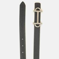 Pre Owned Hermès Gamma 75 CM Reversible Buckle Belt Rose Sakura/Gris Misty Swift and Epsom Leather