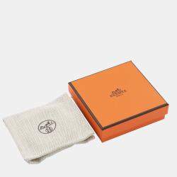 Pre Owned Hermes Leather Bracelet "CroisiRe" Double Tour Size T3 Black Swift Leather