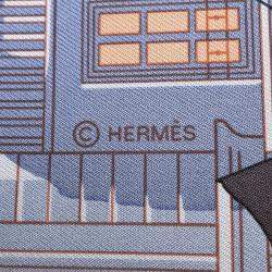 Pre Owned Hermes Carre Hermes Parade Size 90 Rose Pearl/Jaune Vif/Multicolor Silk100%