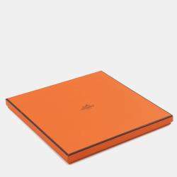 Pre Owned وشاح هيرمس الحرير 100% الغموض من 24 كارير حجم تسعين أزرق/أخضر/بحري سييلh004106s