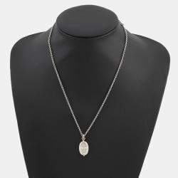 Pre Owned Hermes Mini Mayon Necklace Size Pm Claim Lacquer Metal