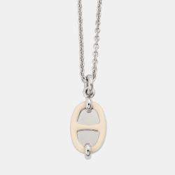 Pre Owned قلادة هيرميس ميني مايون حجم بي إم كلين ورنيش معدن