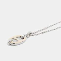 Pre Owned Hermes Mini Mayon Necklace Size Pm Claim Lacquer Metal