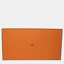 Pre Owned Hermes Travel Blue, White Silk PM Cube