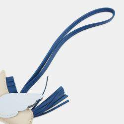 Pre Owned Hermes Rodeo Pegasus Craie/Blue France/Blue Brume Lambskin Size Pm
