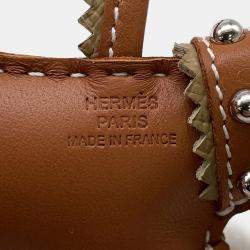 Pre Owned Hermes Buddy Bag Charm Collar Gold Lambskin