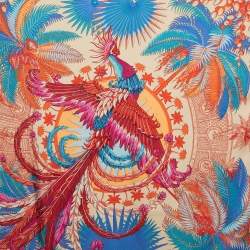 Pre Owned Hermès Violet Mythiques Phoenix Silk Scarf