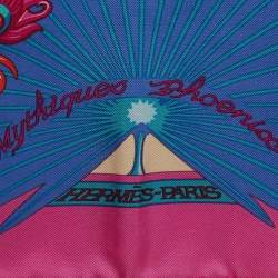 Pre Owned Hermès Violet Mythiques Phoenix Silk Scarf