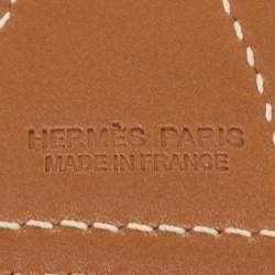 مملوكة مسبقًا Hermès Natural Sable/Bleu Zanzibar/Rose Azalee Swift Leather Paddock Bombe Bag Charm