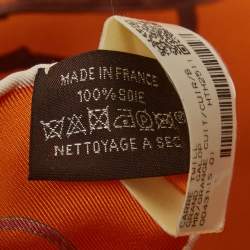 Pre Owned وشاح هيرمس حرير ميكانيك دو تامب أزرق