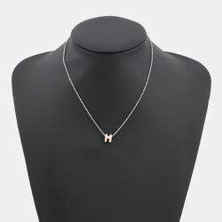 Pre Owned Hermes Pop Ash Necklace Size Mini Rose Dragee Lacquer Metal
