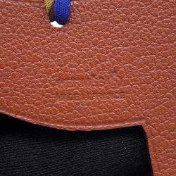 Pre Owned Hermes Petit H Hermie Cacao/Cuivre Taurillon Clemence Chevre Myzore Goatskin
