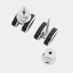 Pre Owned Hermes Pop Ash Earrings Size Mini Black Metal Lacquer