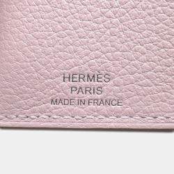 Pre Owned Hermes Rms Passport Case Mauve Pail Evercolor