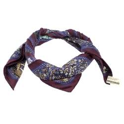 Pre Owned Hermes Multicolor Pique Fleuri De Provence Print Silk Scarf