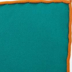 Pre Owned Hermes Green & Rose Plumets Du Roy Silk Scarf