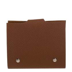 Pre Owned Hermes Gold Clemence Leather Ulysse PM Agenda Cover