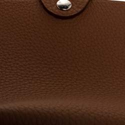 Pre Owned Hermes Gold Clemence Leather Ulysse PM Agenda Cover