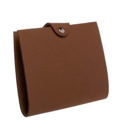 Pre Owned Hermes Gold Clemence Leather Ulysse PM Agenda Cover