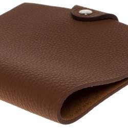 Pre Owned Hermes Gold Clemence Leather Ulysse PM Agenda Cover